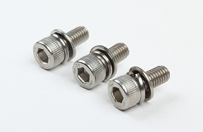 不銹鋼 內(nèi)六角圓柱頭（滾花）帶平、彈墊組合螺釘 DIN912三組合