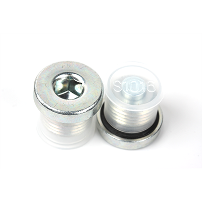 碳鋼環(huán)保藍(lán)白鋅封閉(24/72h)定制內(nèi)六角帶磁鐵堵頭(含ED墊)定制D5747